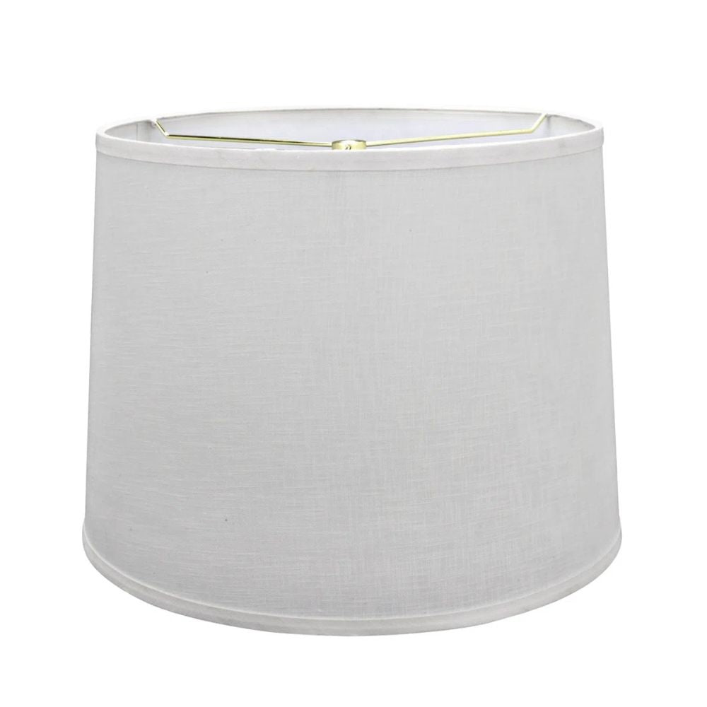 Linen Drum Lamp Shade – 12” x 16” – White